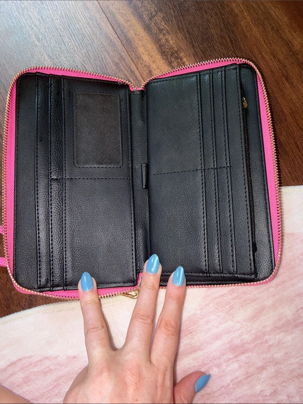 Steve Madden Pink Wristlet Wallet with Gold Accent